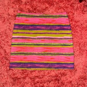 Vibrant Striped Pink Skirt